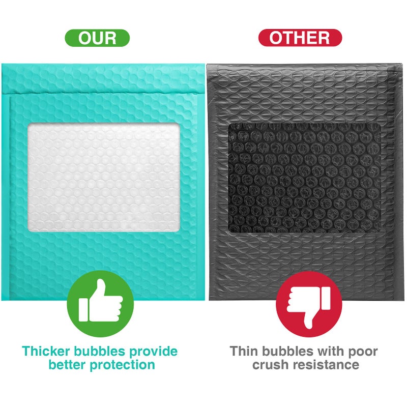 Metronic Bubble Mailer, 8.5x12 Inch 25 Pack Padded Envelopes,Self-Seal Waterproof Padded Mailers for Packaging,Shipping,Small Business, Boutique, Teal Bulk #2 - Image 4